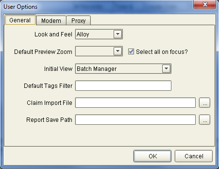 Set User Options