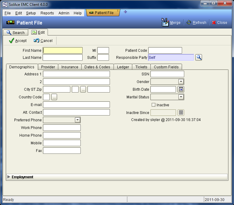 Setup Patients